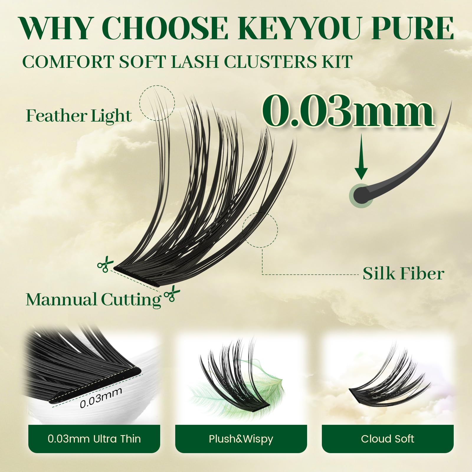 KEYYOU Lash applicator tool for precise placement.