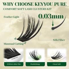 KEYYOU Lash applicator tool for precise placement.