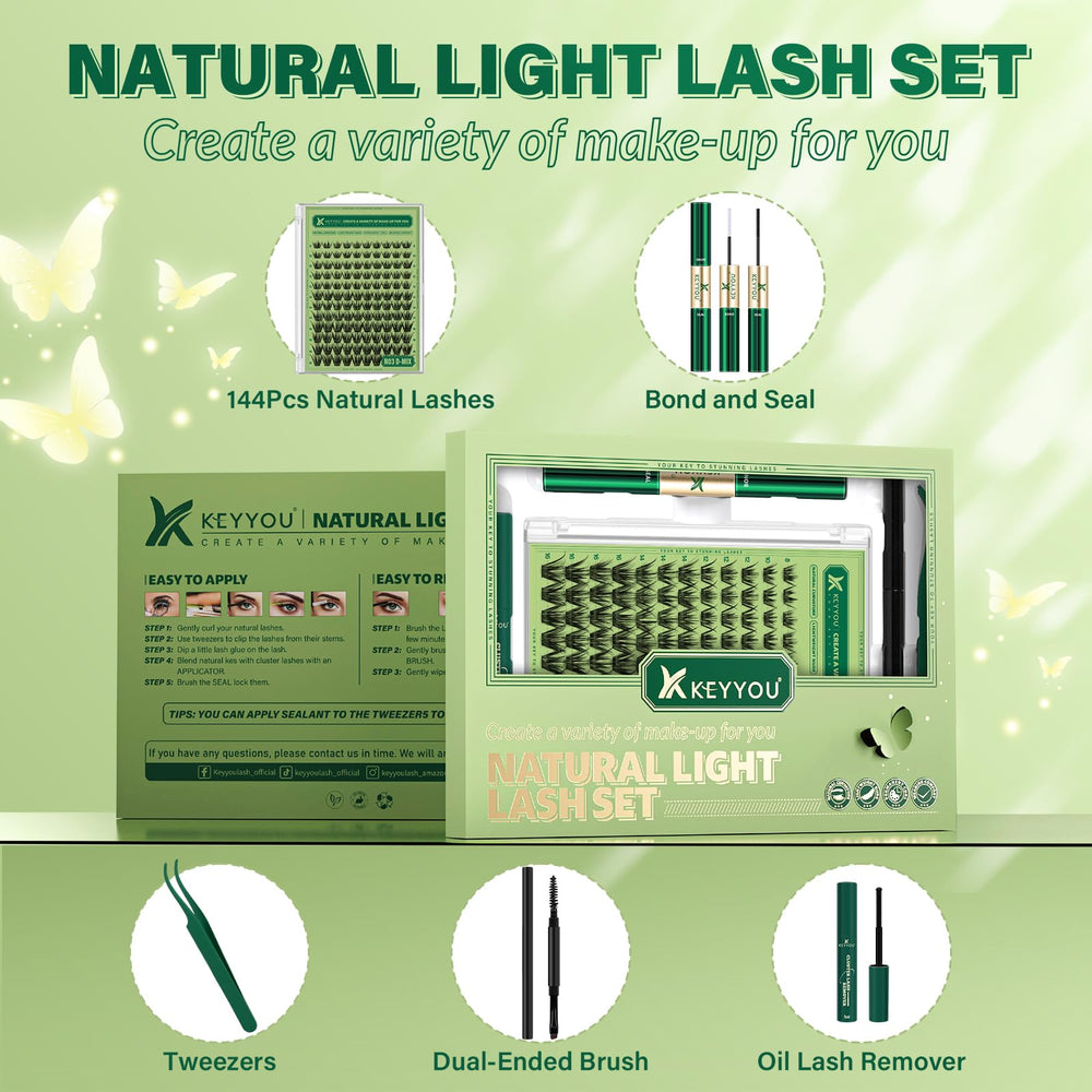 KEYYOU Lash Bond and Sealer included for long-lasting wear