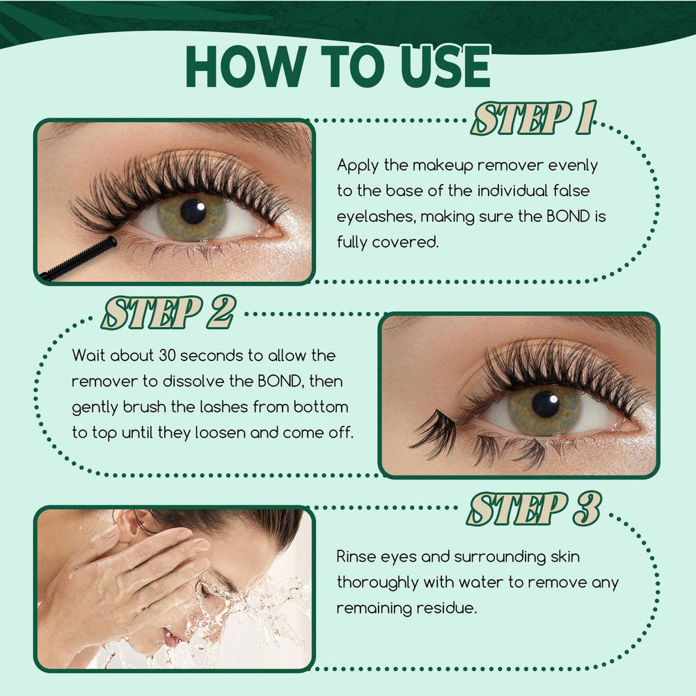 KEYYOU LASH clean lashes after removal show healthy-looking lashes.