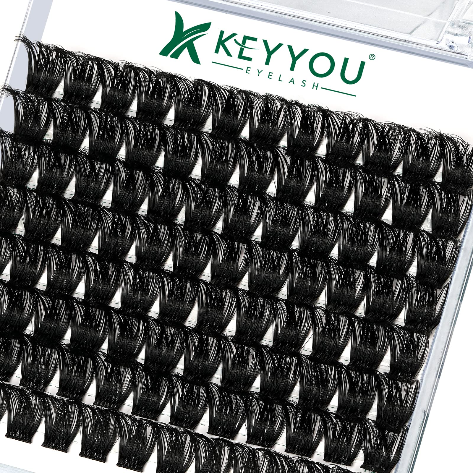 KEYYOU lash clusters 96pcs tray for easy DIY application and value