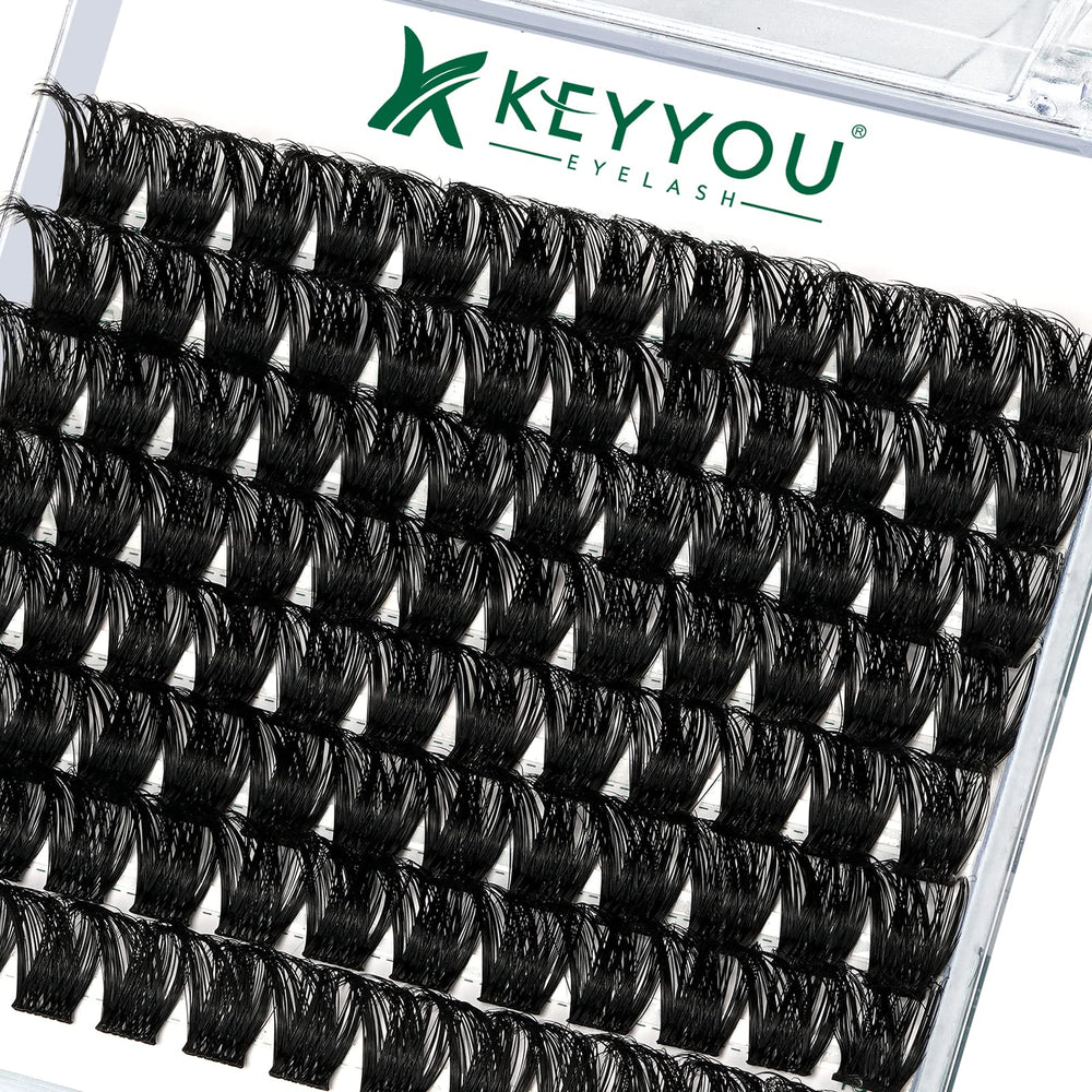 KEYYOU lash clusters 96pcs tray for easy DIY application and value