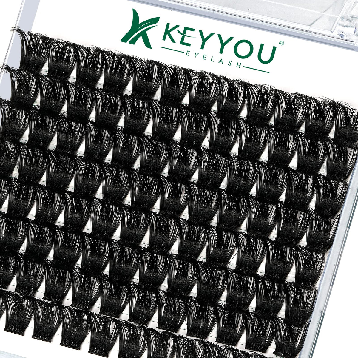 KEYYOU lash clusters 96pcs tray for easy DIY application and value