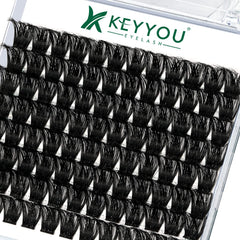 KEYYOU lash clusters 96pcs tray for easy DIY application and value
