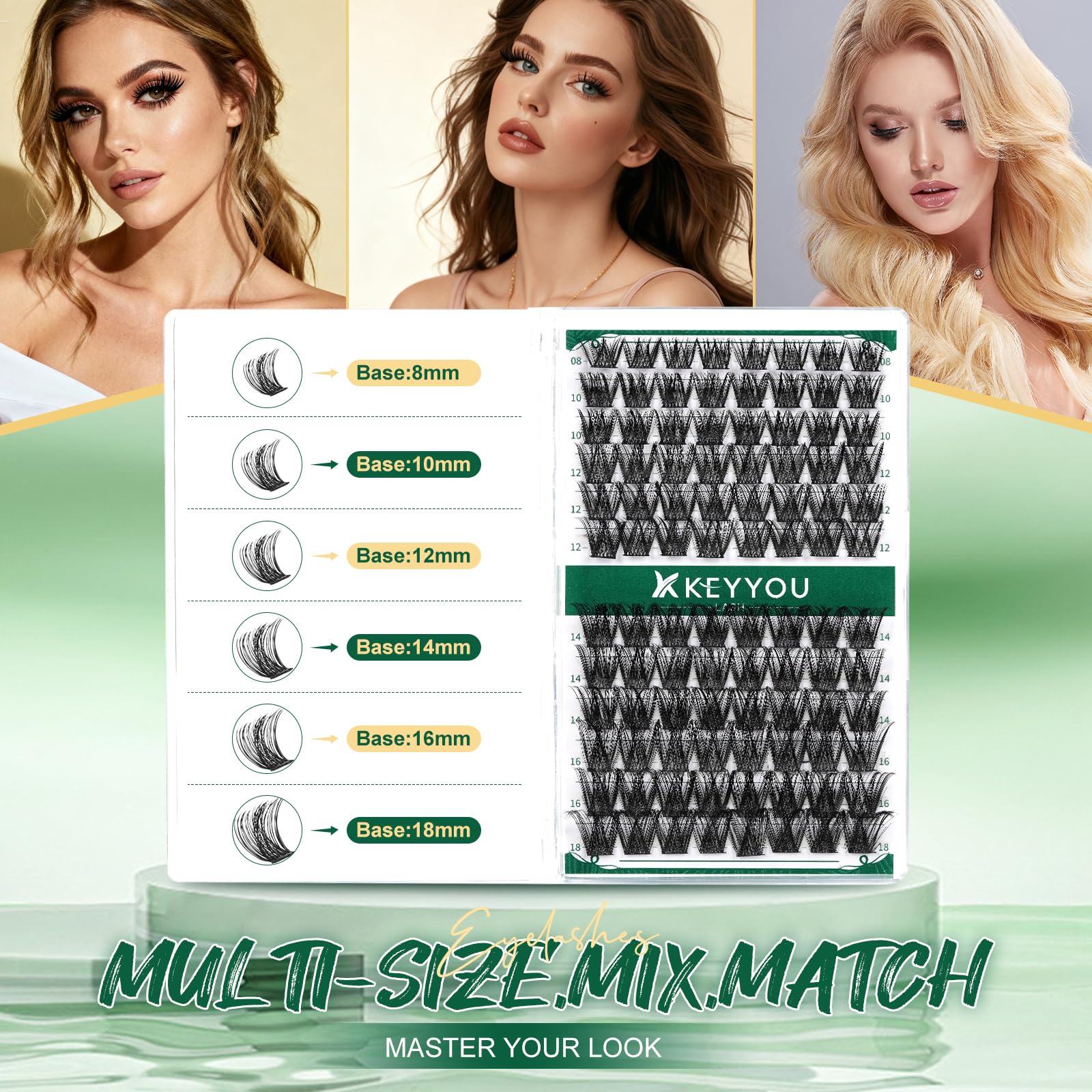KEYYOU lash clusters high quality material looks natural