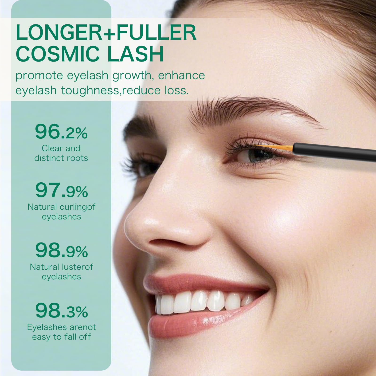 KEYYOU LASH dermatologist-tested label indicating safety and suitability.