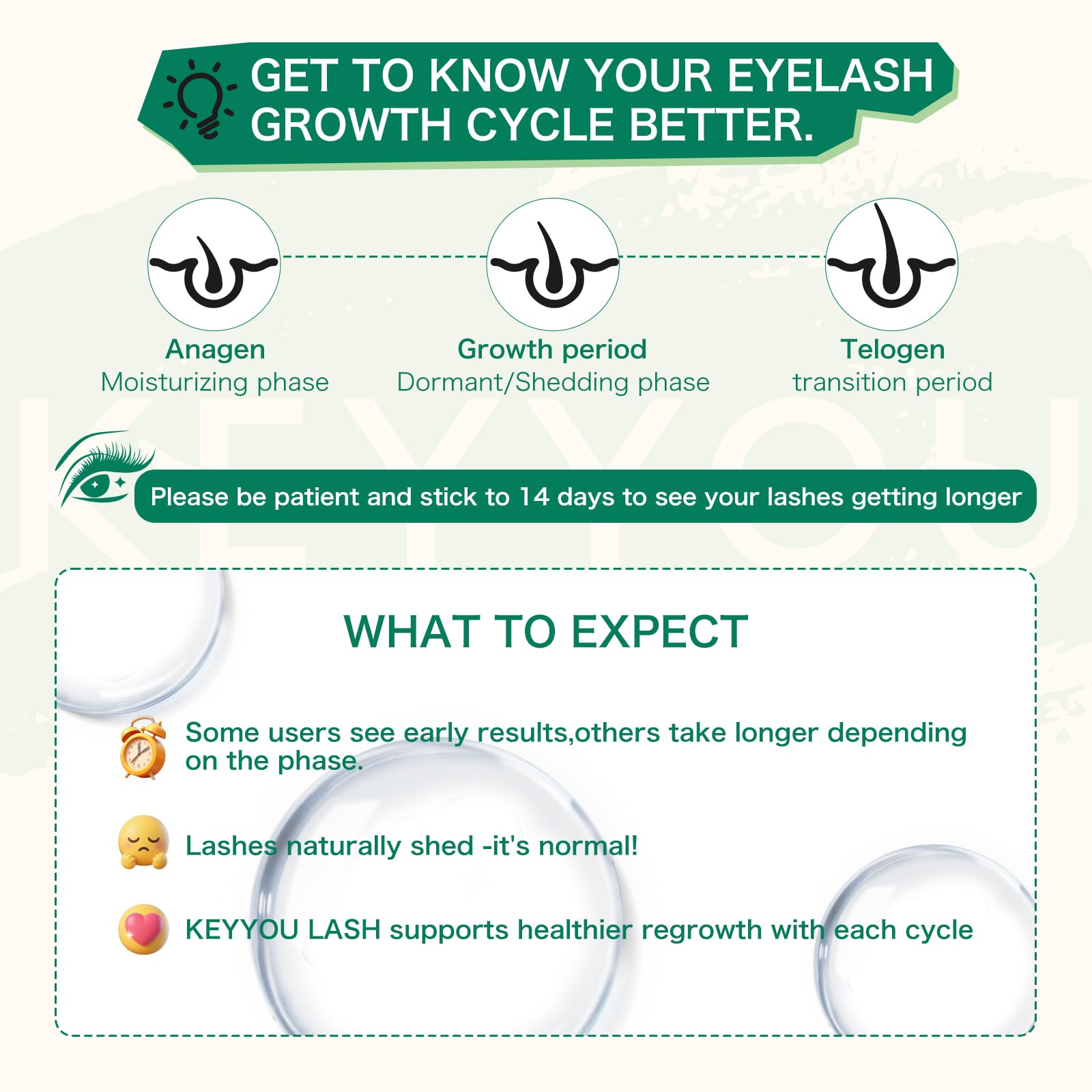 KEYYOU LASH vegan cruelty-free badge on packaging.