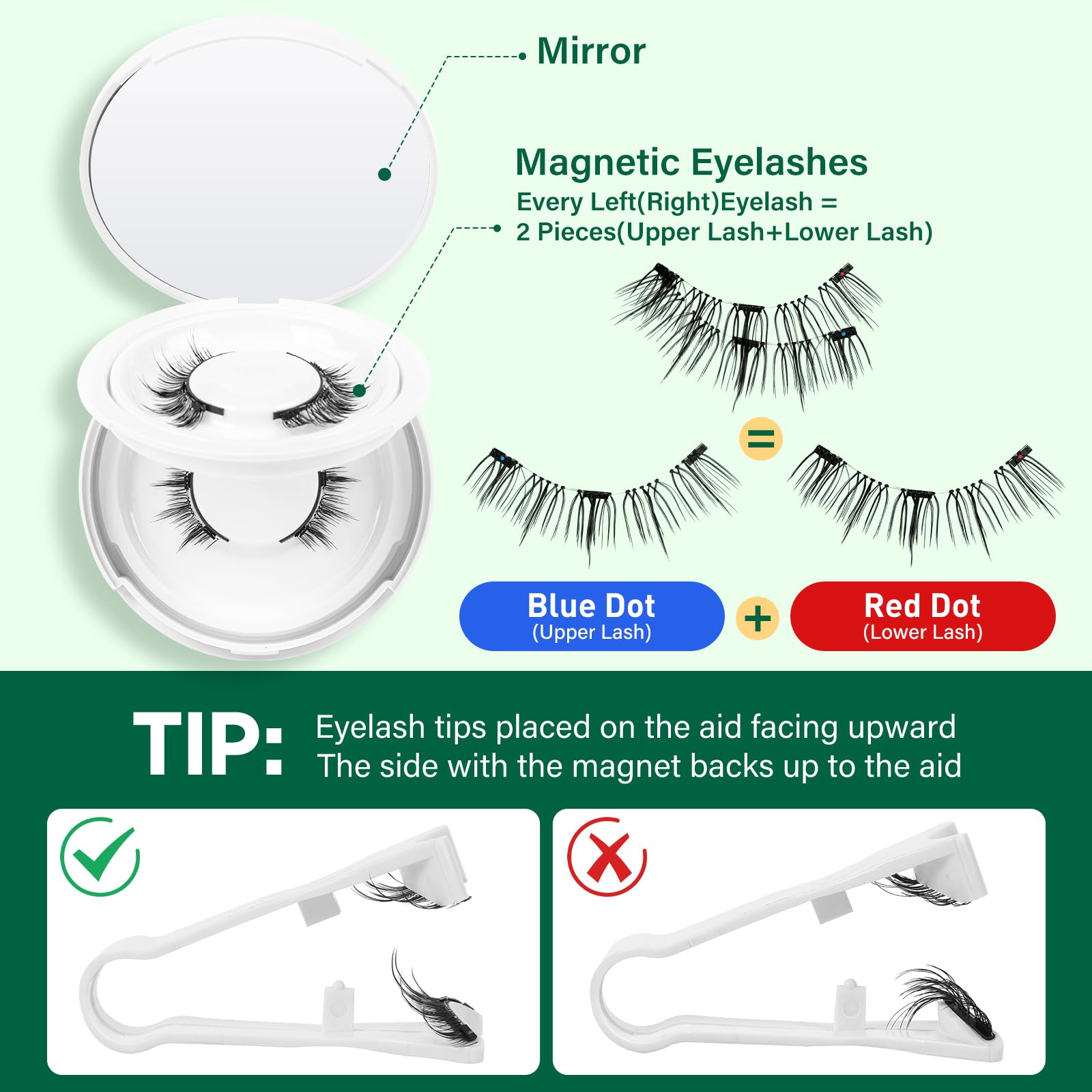 KEYYOU mirrored storage case keeps lashes safe between touch-ups