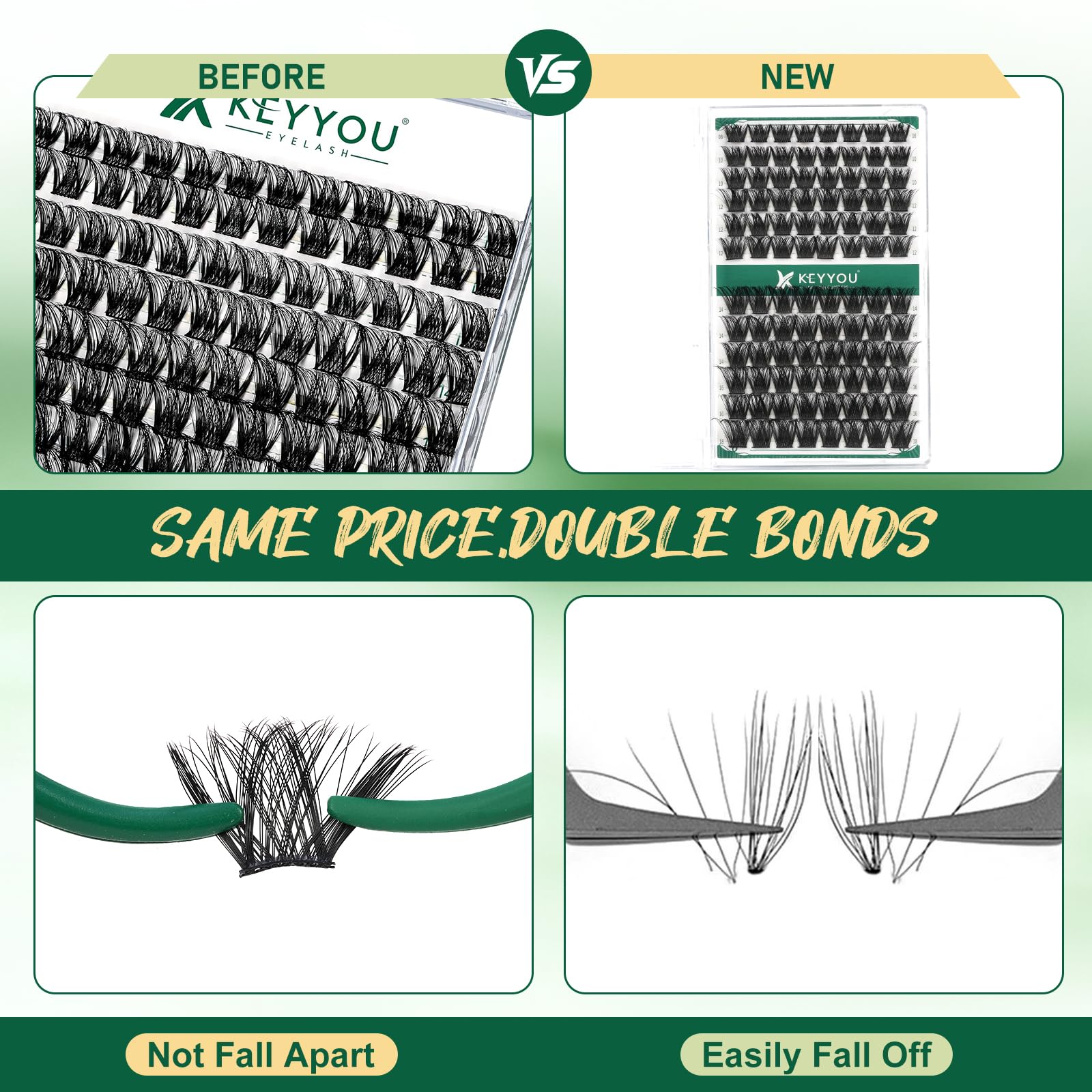 KEYYOU perfect curl blends with natural lashes for versatile styling