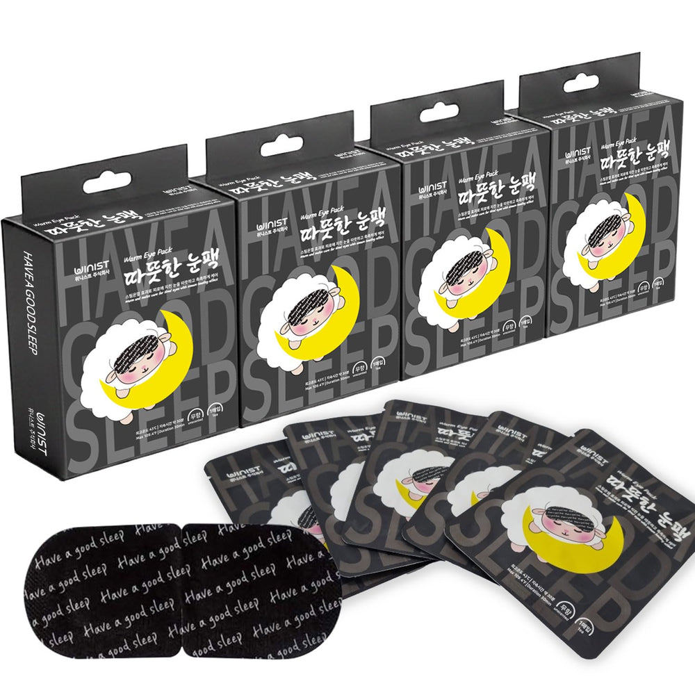 KGALLERY Warm Eye Pack packaging shows a hygienic, disposable solution for on-the-go relief.