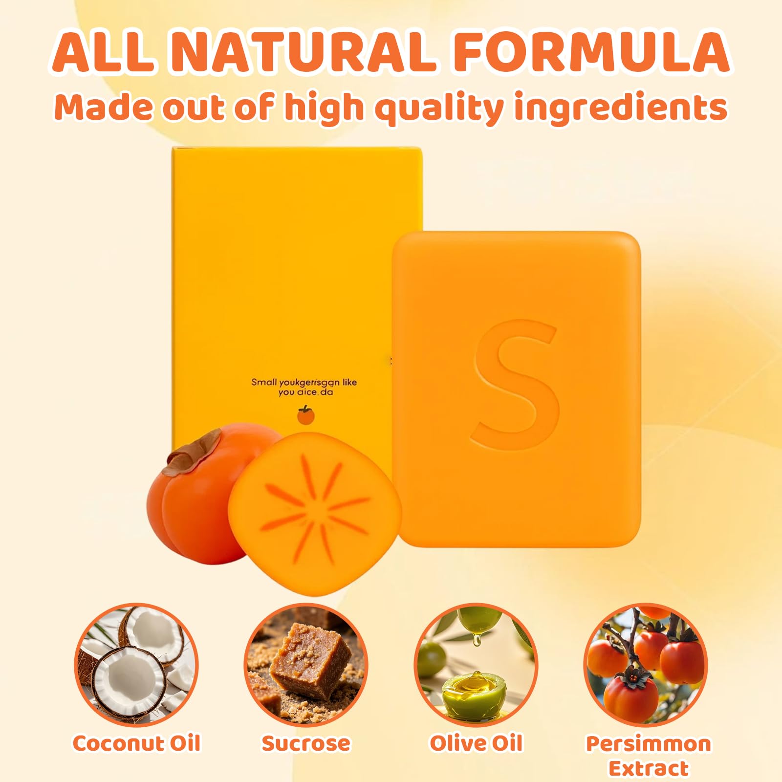 KguiQhsm Persimmon extract illustration highlights natural ingredients that soothe during washing