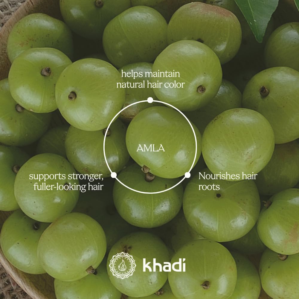 KHADI Amla Volume eco packaging highlighting sustainable design.