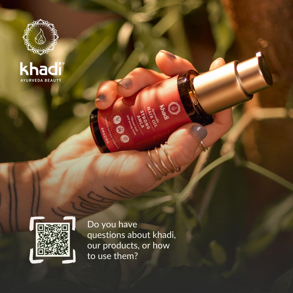 KHADI Amla Volume view for rejuvenation on gray hair routine.