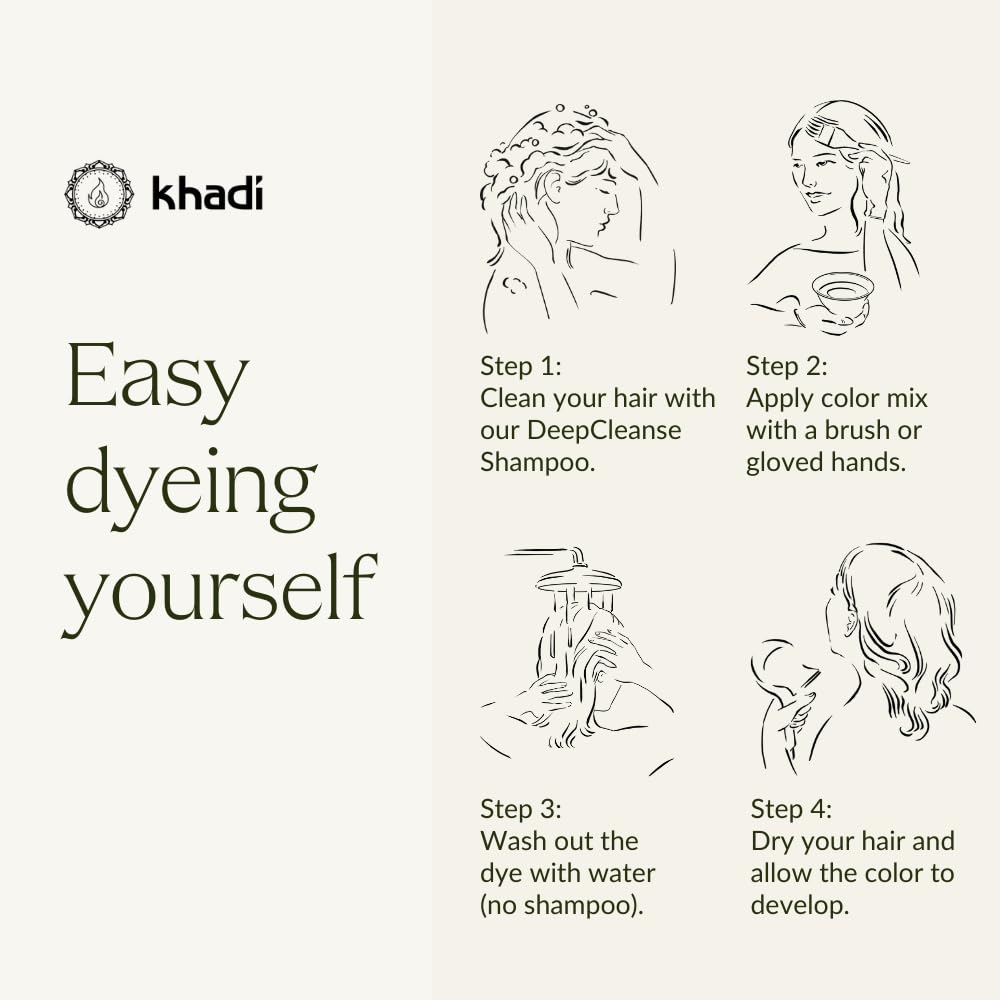 KHADI finished medium brown swatch displays warm cinnamon undertones.
