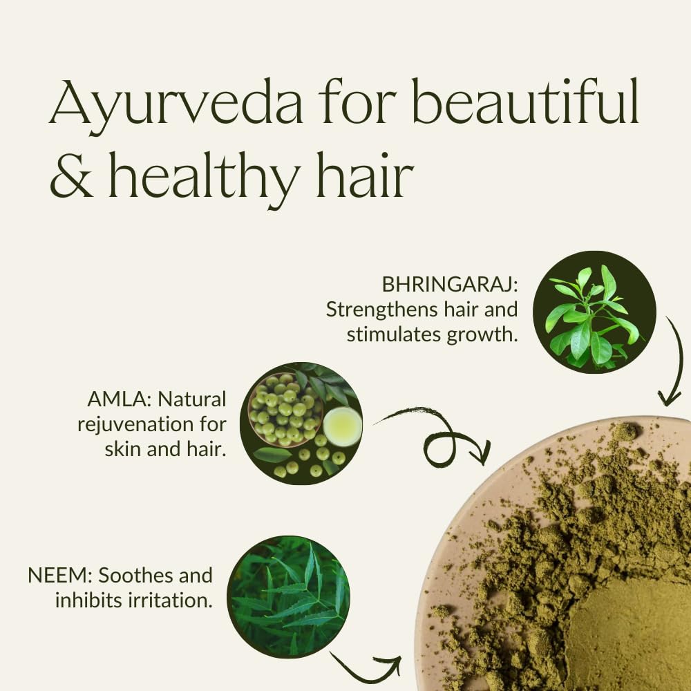 KHADI natural hair color bottle emphasizes vegan, all-natural ingredients.