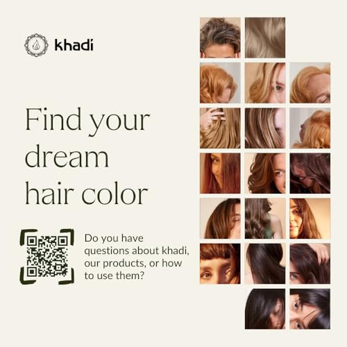 KHADI packaging and ingredients list highlight clean plant-based color.