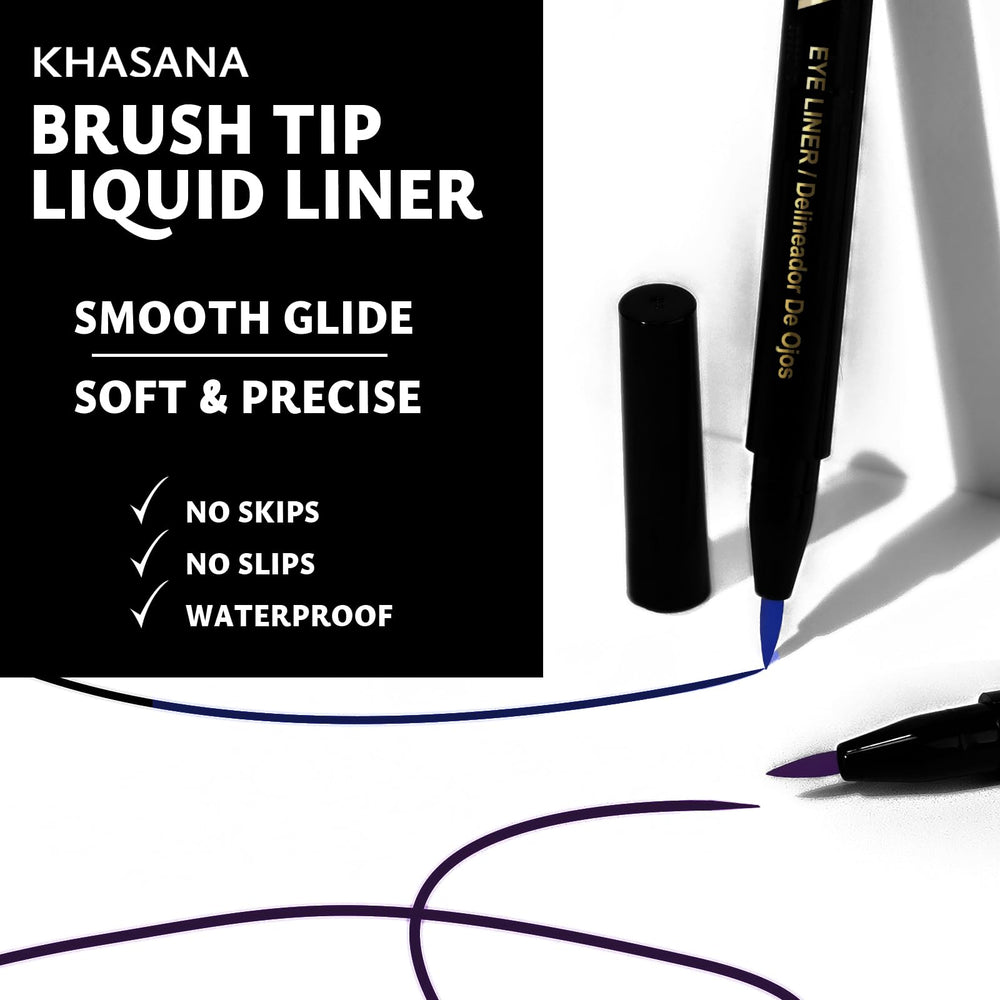 Khasana Liquid Eyeliner 24h stay-all-day definition with bold pigment.