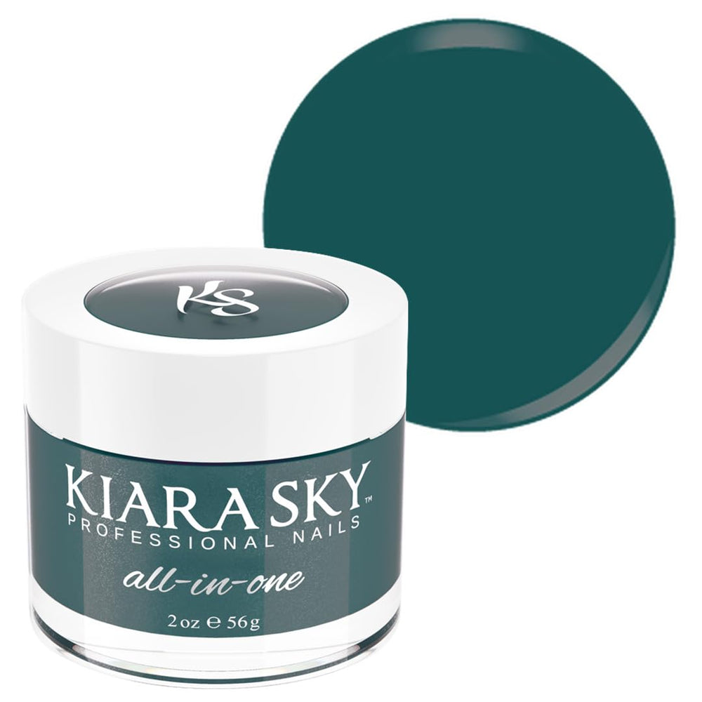 Kiara Sky All-In-One Side Hustle powder in a bold blue for salon-ready nails