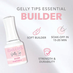 Kiara Sky Builder Gel on nail application showing smooth finish.