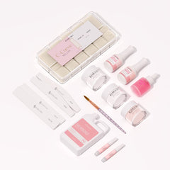 Kiara Sky C-Curve nail tips and glue for sturdy enhancements