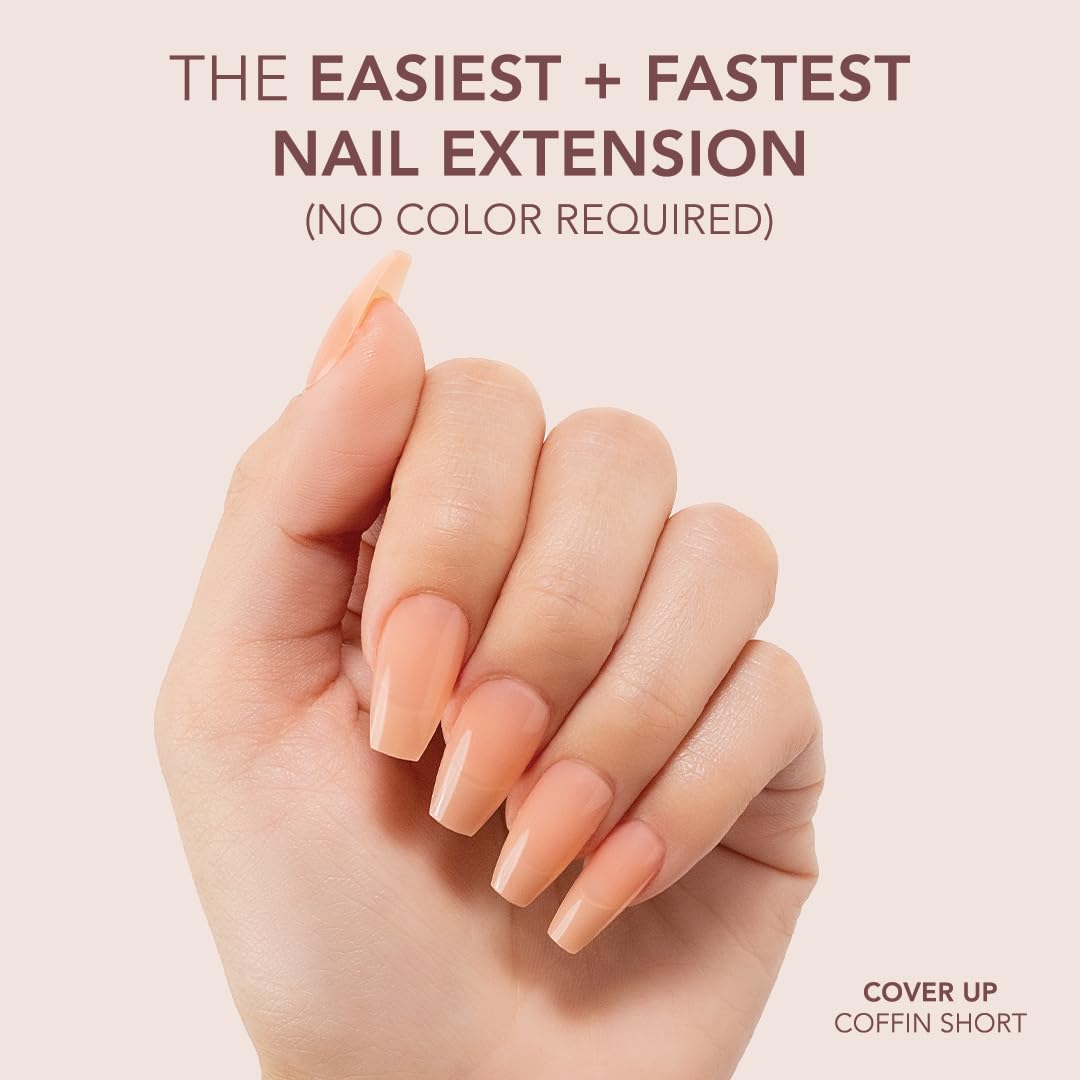 Kiara Sky coffin tips provide a smooth base for French tips or nail art.