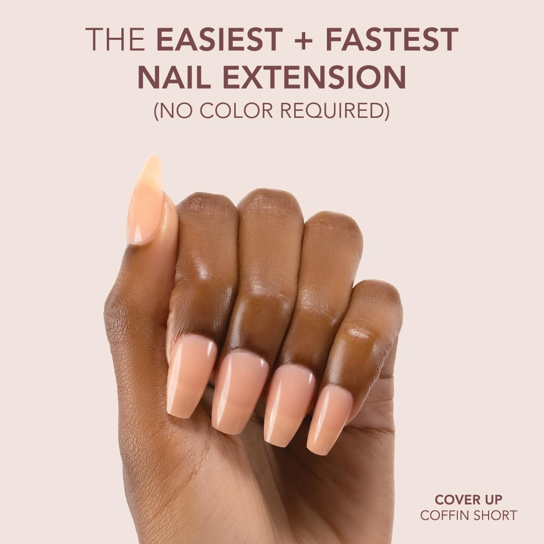 Kiara Sky Cover Up in peachy nude delivers a chic, natural nail appearance.