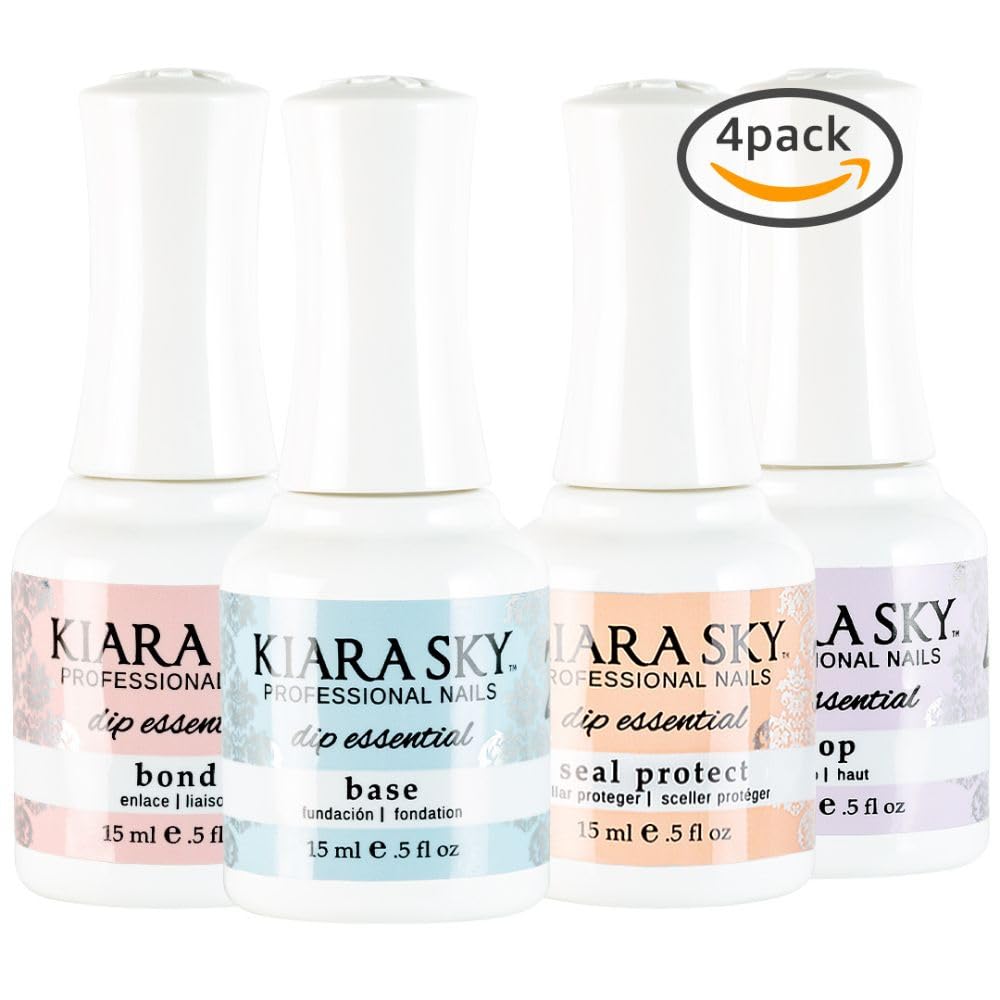 Kiara Sky Base bottle close-up for a smooth foundation for dip powder.