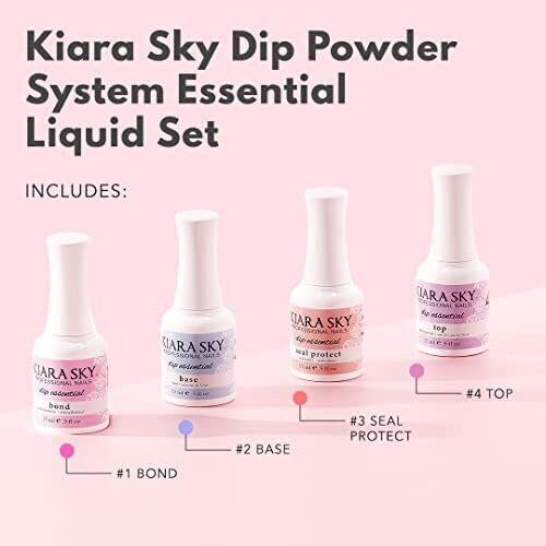Kiara Sky Top Coat bottle close-up, adding shine and chip resistance.