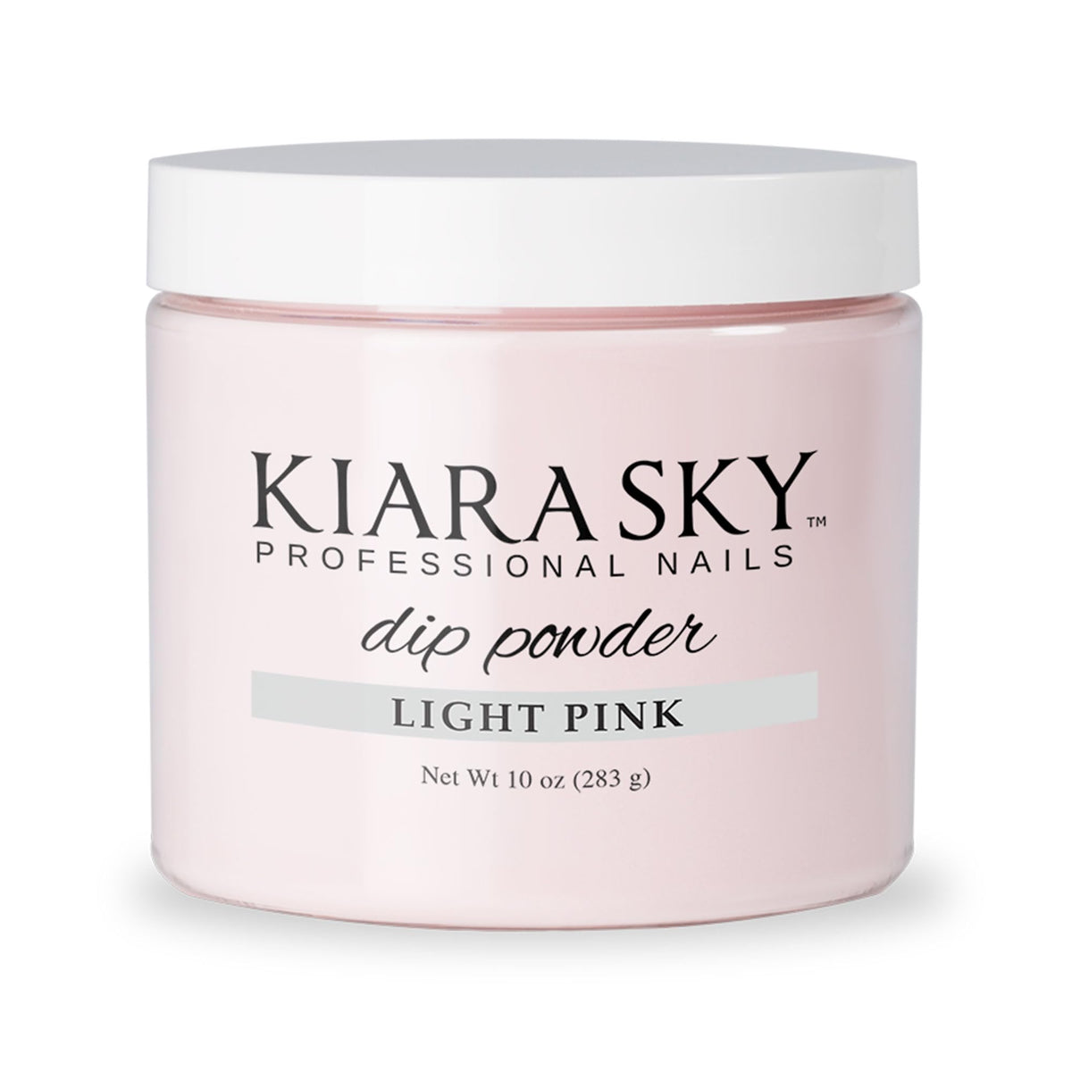 Kiara Sky dip powder 10oz refill close up for replenishing light pink shade