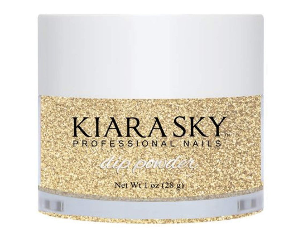 Kiara Sky dip powder bottle close-up highlighting smooth, even color application
