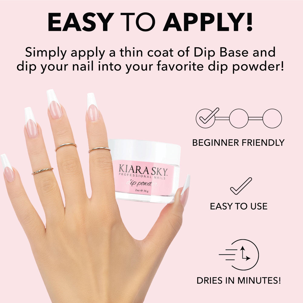 Kiara Sky Dip Powder Essentials 2 oz Dark Pink swatches showing vibrant pigment