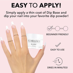 Kiara Sky dip powder essentials jar swirl for even coverage.