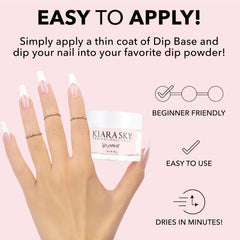 Kiara Sky dip powder essentials light pink swatch shows sheer color blend with natural nails.
