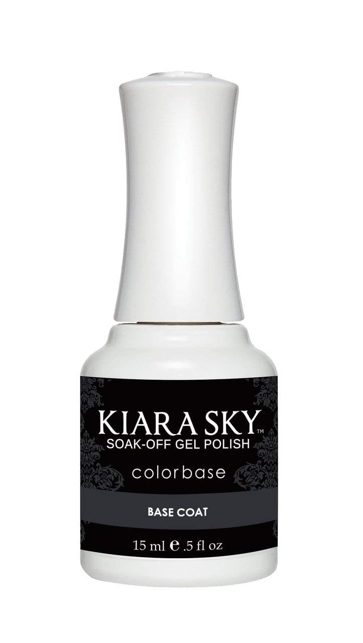 Kiara Sky Gel Base Coat bottle showing strong adhesion for durable gel polish