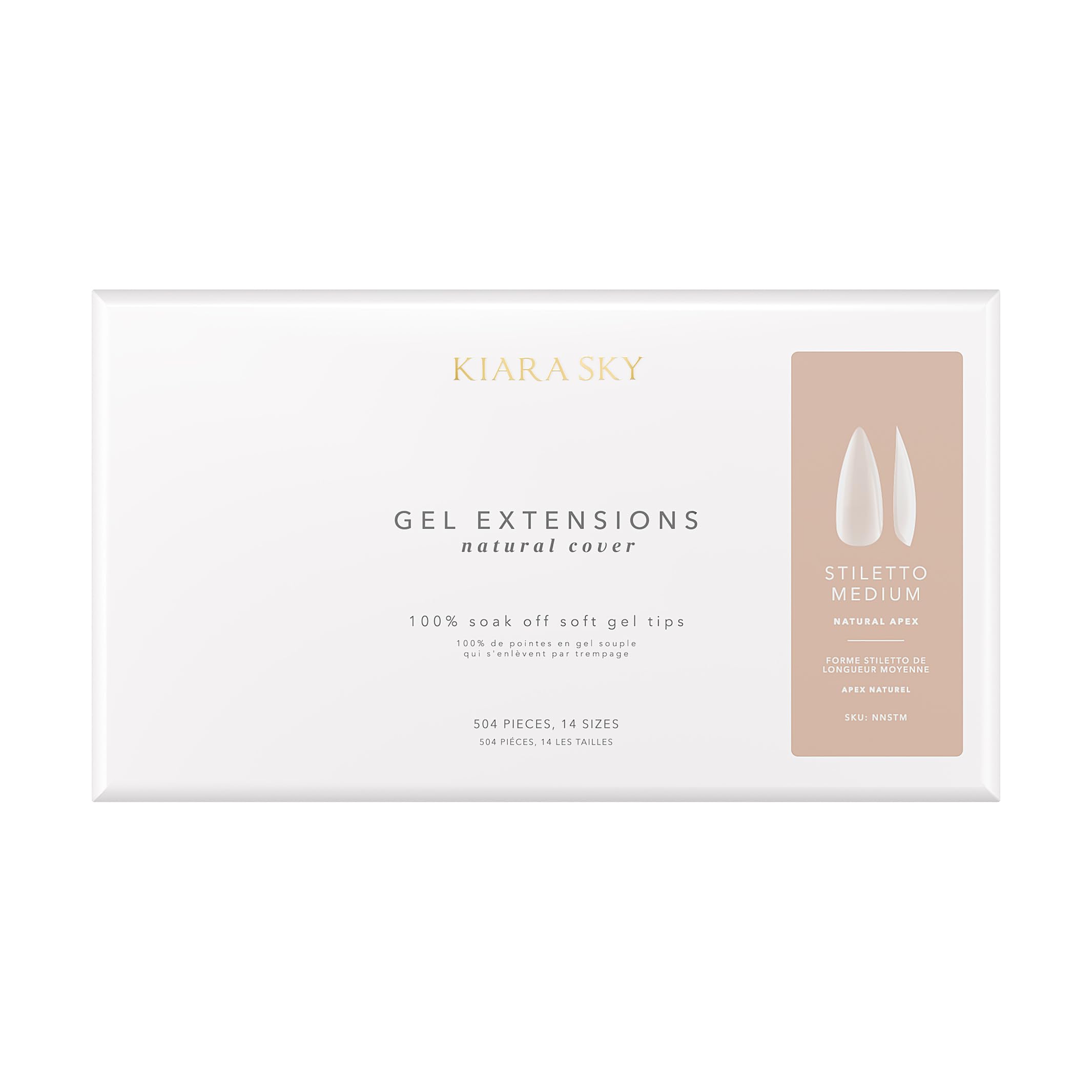 Kiara Sky Natural Cover gel extension tips natural base for even sheer color
