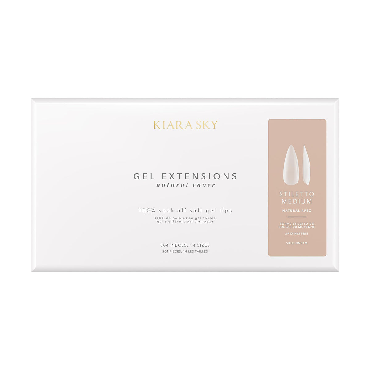 Kiara Sky Natural Cover gel extension tips natural base for even sheer color
