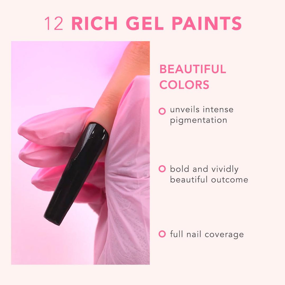 KIARA SKY Pitch Black brush stroke detail highlighting precise control for fine lines.