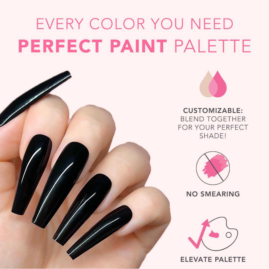 KIARA SKY Pitch Black on-nails shot displaying even application and color depth.