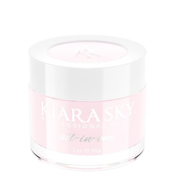 Kiara Sky La La Love bottle close, subtle pink cover for natural-looking, long-wearing nails.