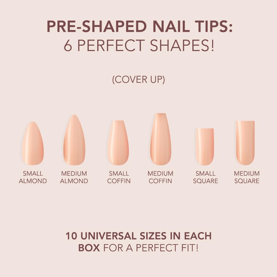 Kiara Sky lightweight soak-off gel tips offer durable natural nails with minimal bulk.
