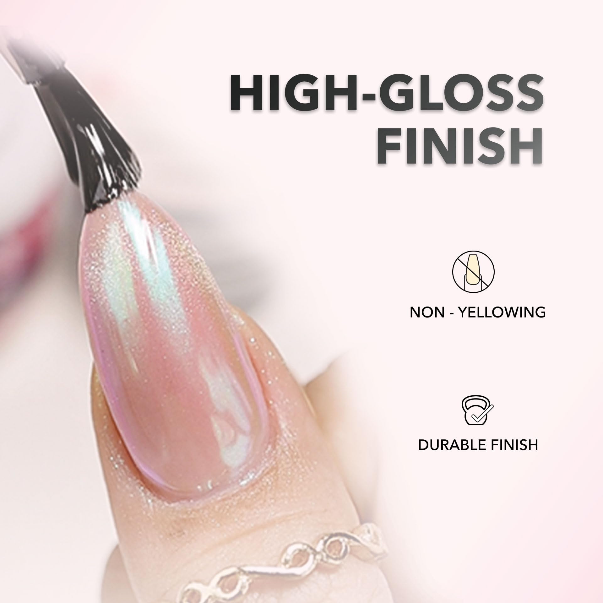 KIARA SKY non wipe top coat offers no cleanse use and easy soak off removal