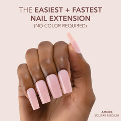 Kiara Sky pre-shaped Gelly Tips natural blend base for seamless nail bed.