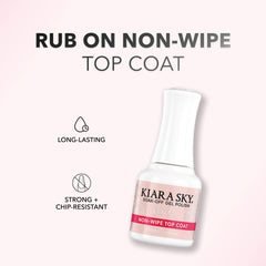 KIARA SKY top coat used as base for powder effects delivering a smooth finish