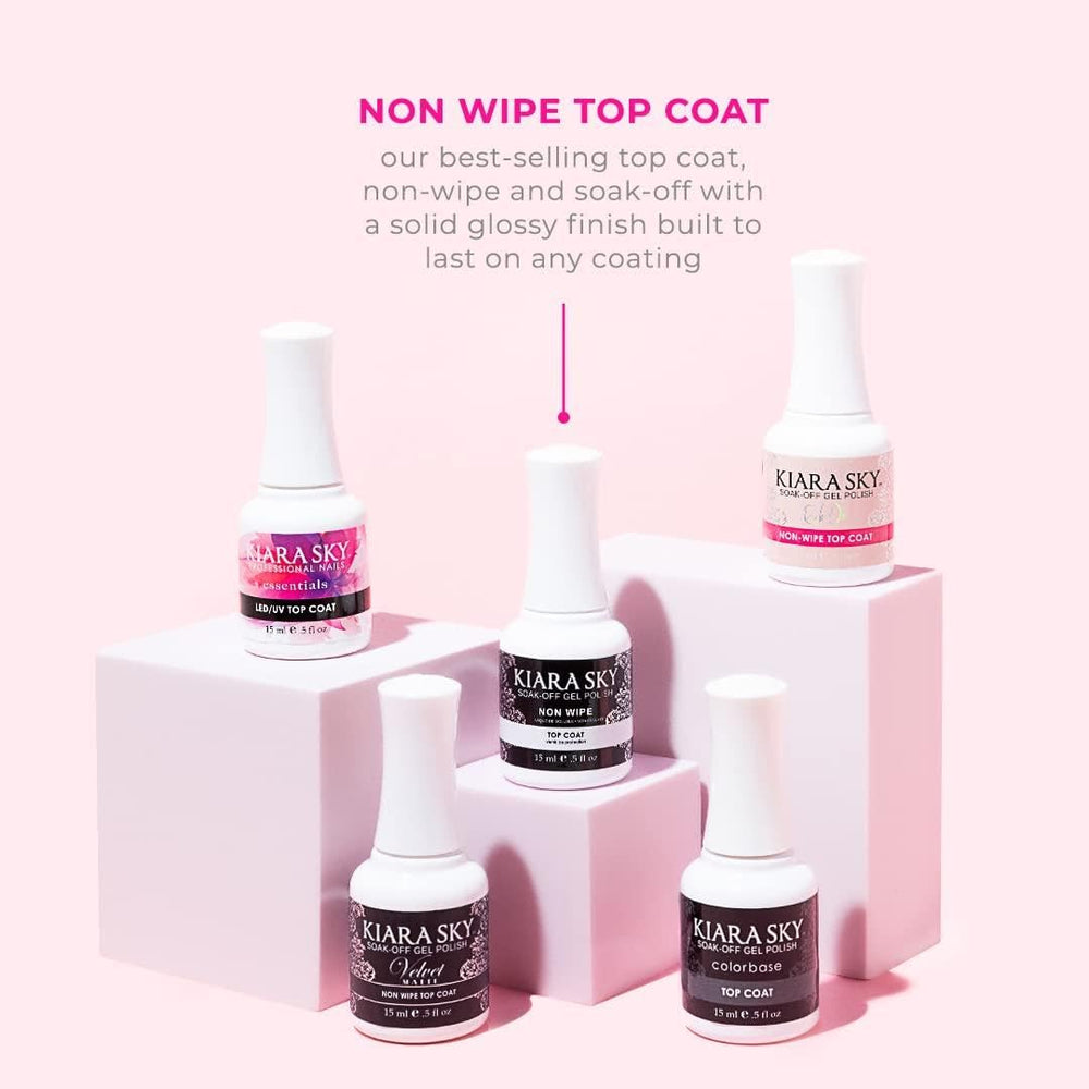 Kiara Sky top coat brush enables smooth, even application