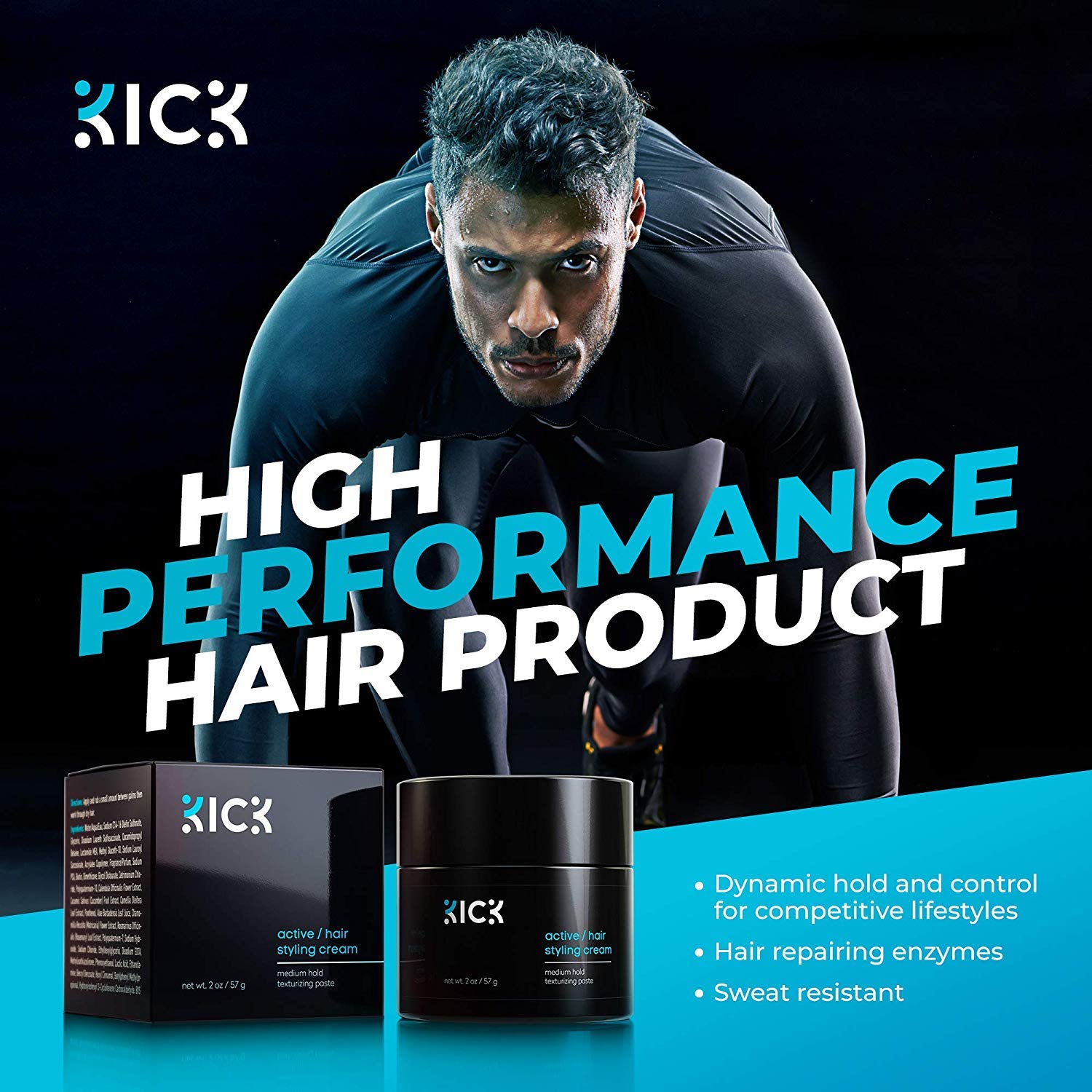 Kick Active boardroom look achieved with sleek, disciplined styling.