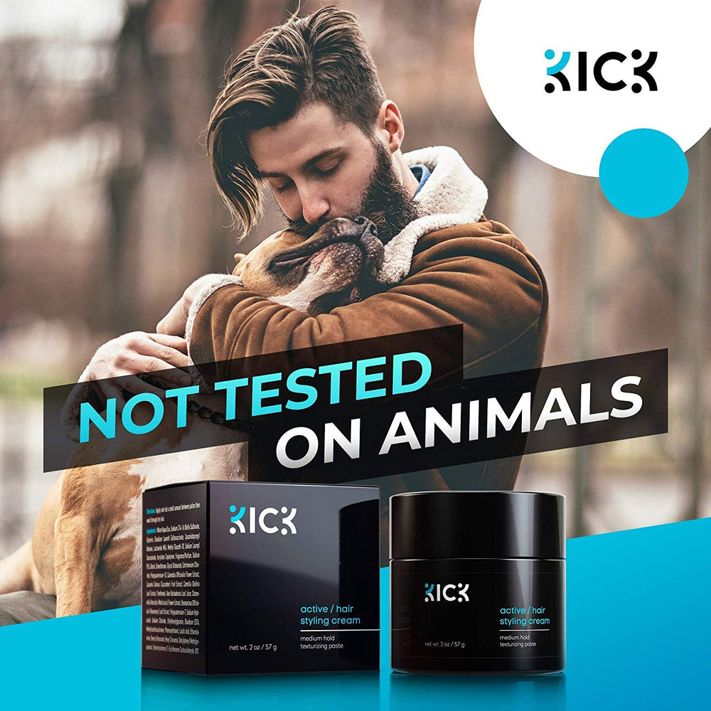 Kick Active hydration-sheen on hair for healthy, polished shine.