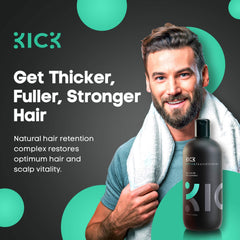 Creamy conditioner texture indicating rich moisture for hydrated hair.