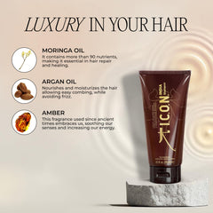 K I.C.O.N. India Shampoo argan oils nourish roots with lightweight hydration.