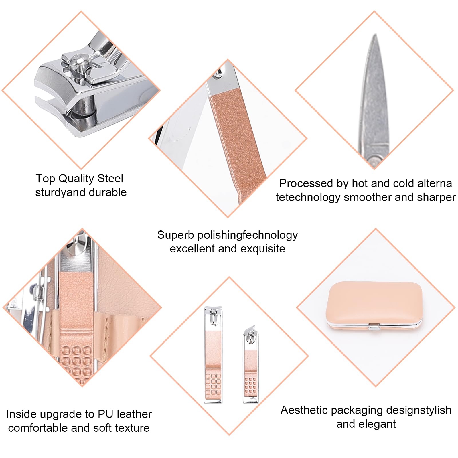 Kidoom eyebrow scissors and nail file in a portable case for on-the-go touch-ups.