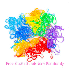 Kid's Summer box braid bow ponytail, 9-inch length adds playful flair.